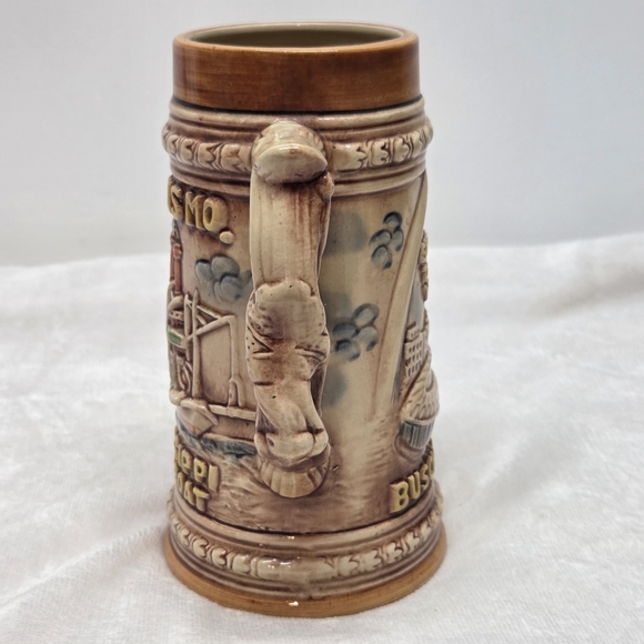 Vintage St. Louis MO Beer Stein Gateway Arch Busch Stadium Riverboat Japan - Picture 4 of 13
